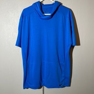 Nike Dri Fit Blue Hoodie shirt Sz Large